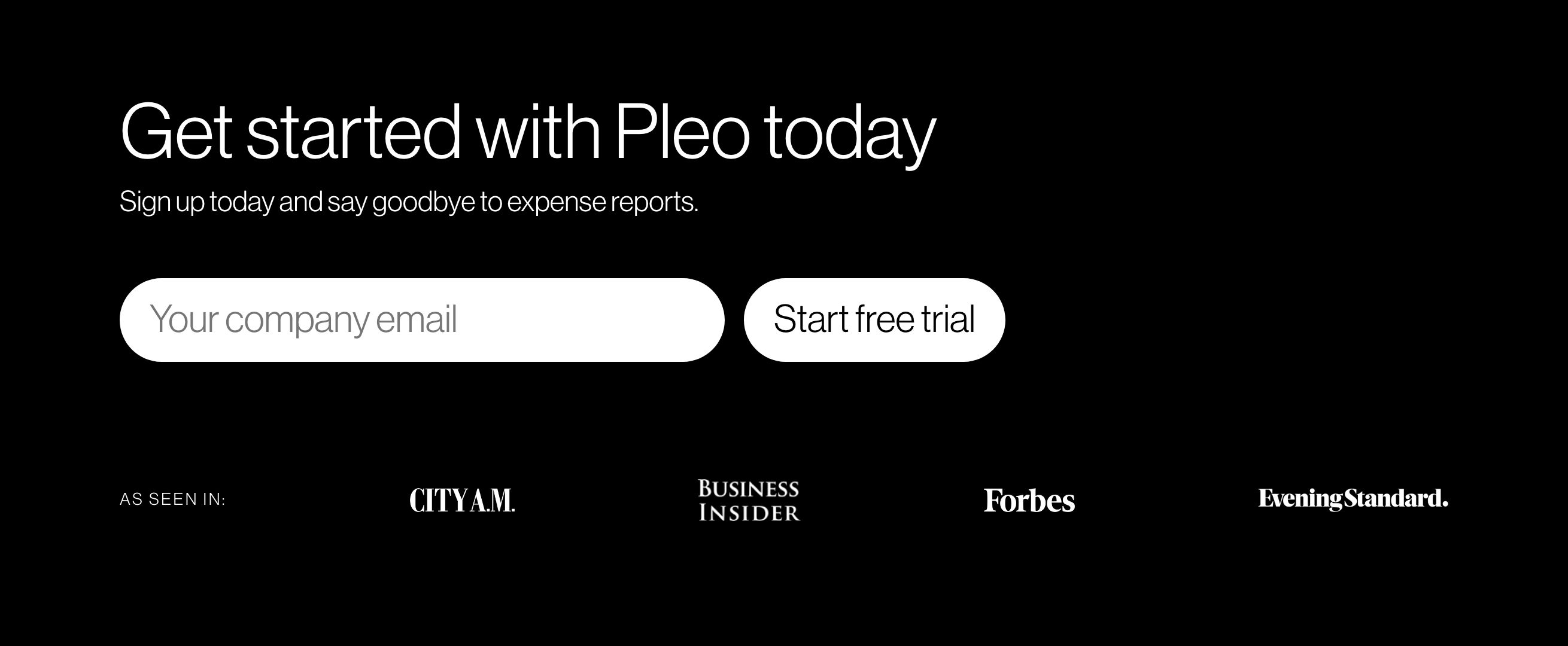 Pleo Signup component screenshot