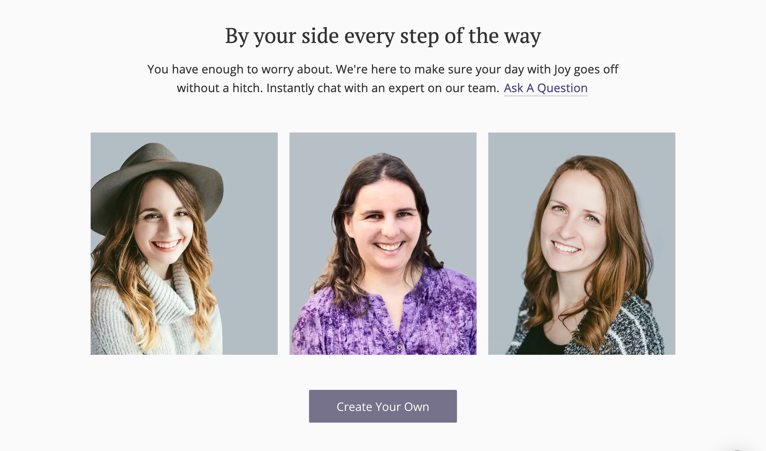 Withjoy Team component screenshot