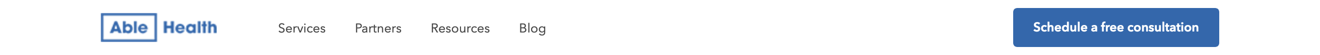Ablehealth Header component screenshot