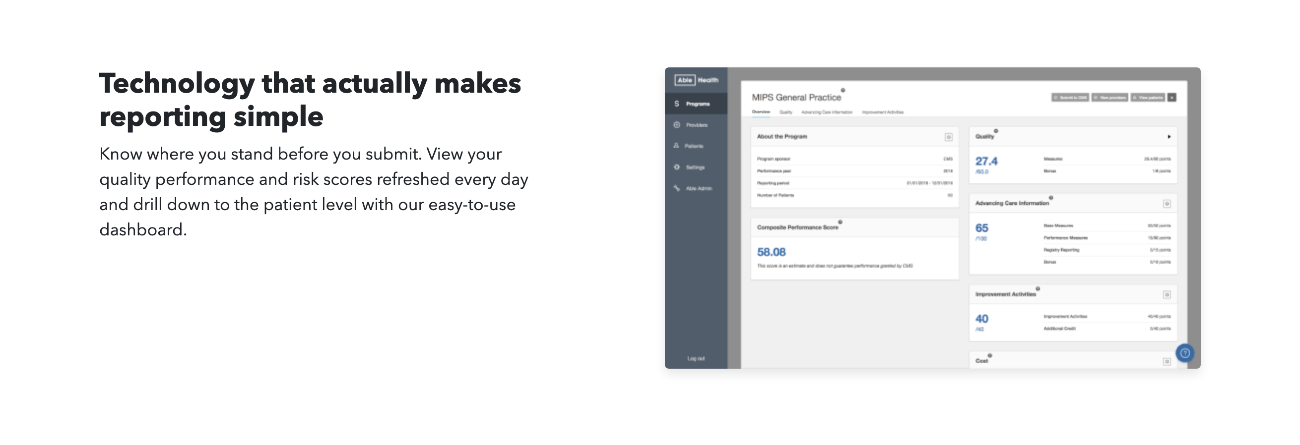 Ablehealth Feature component screenshot