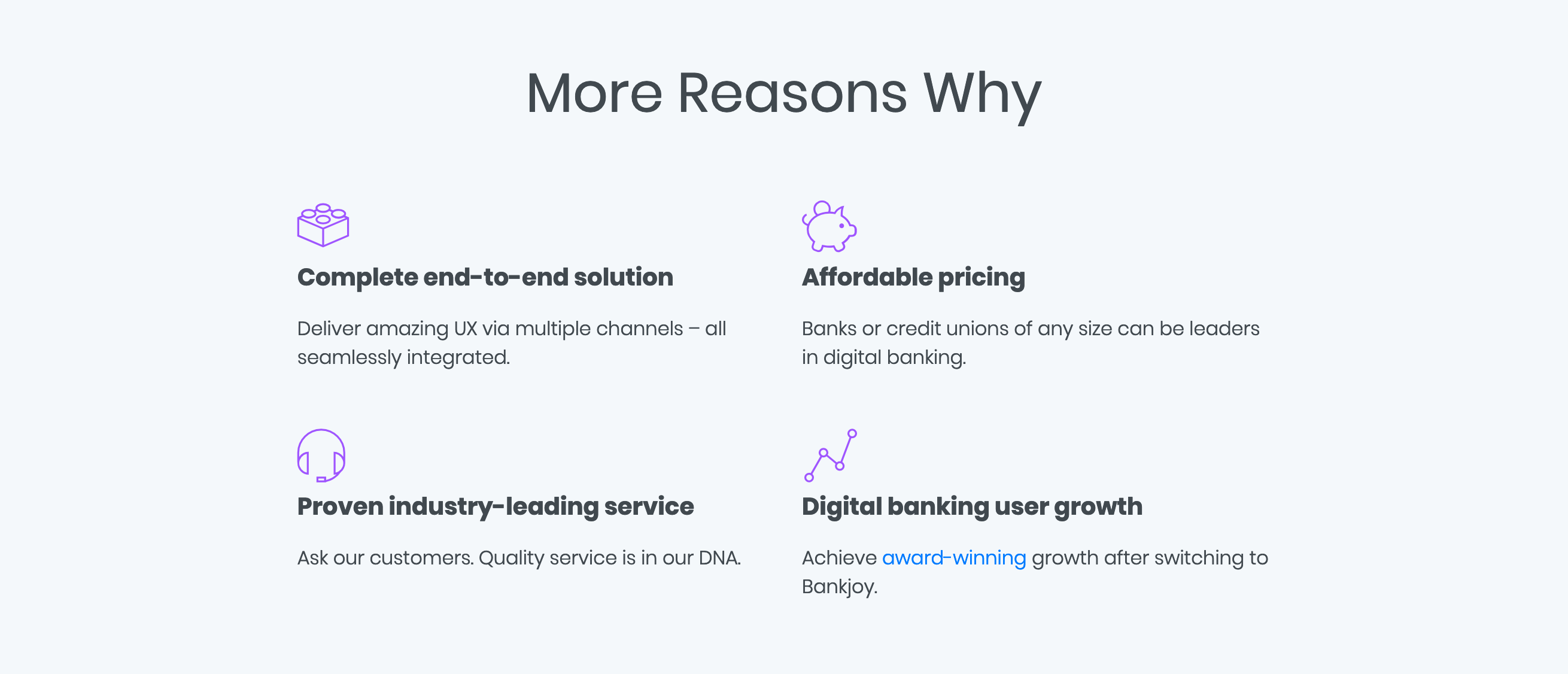 Bankjoy Feature component screenshot