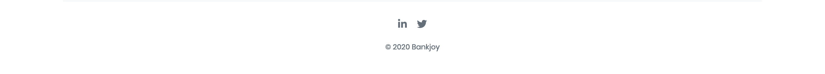 Bankjoy Footer component screenshot
