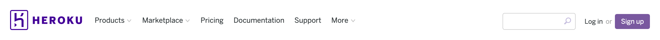 Heroku Header component screenshot