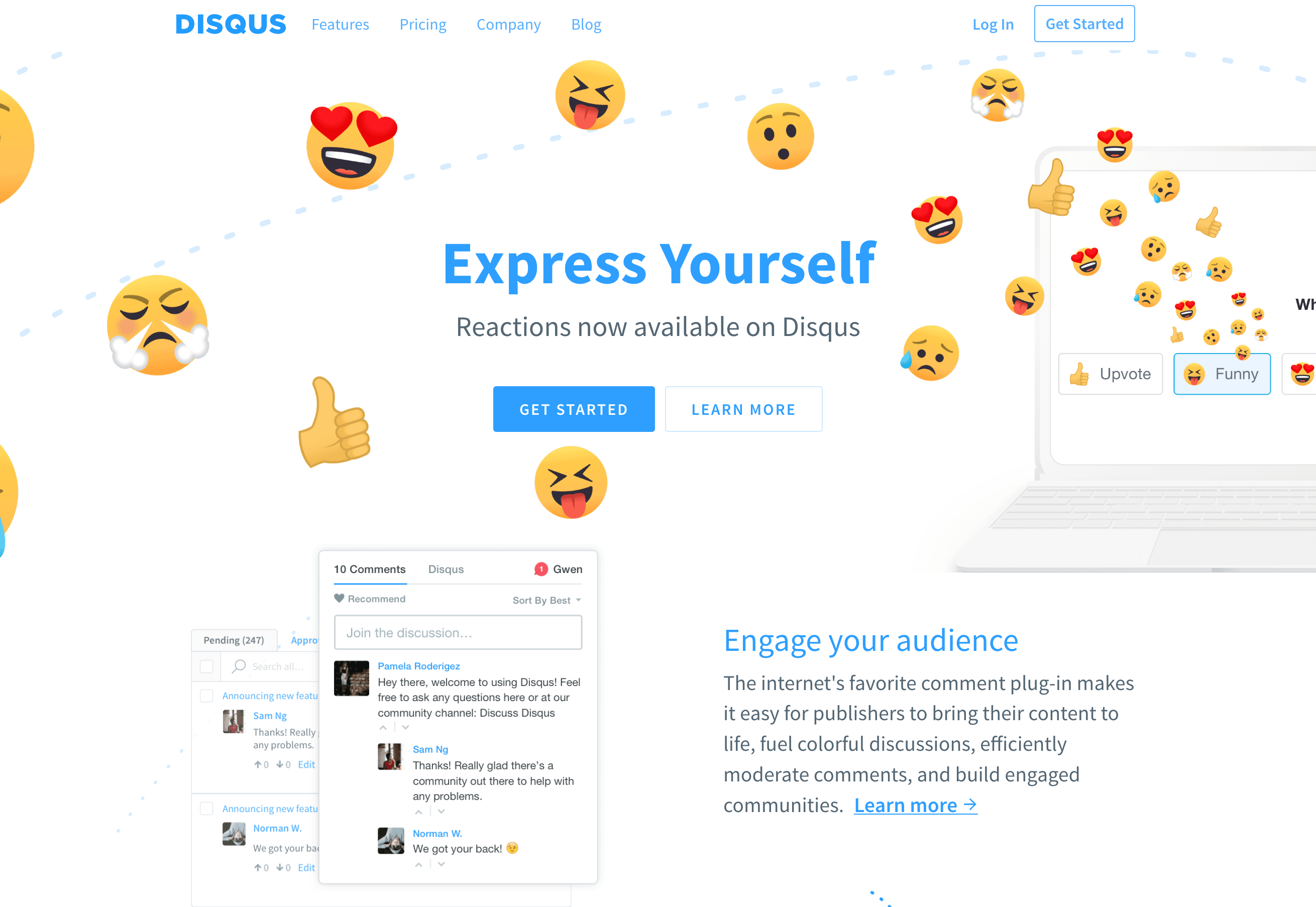 Disqus Hero component screenshot