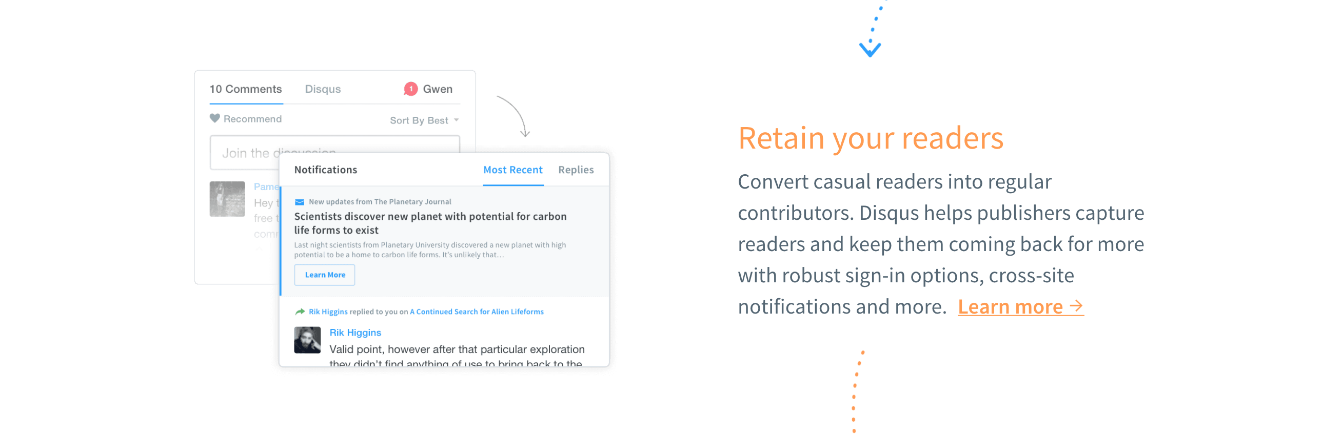 Disqus Feature component screenshot