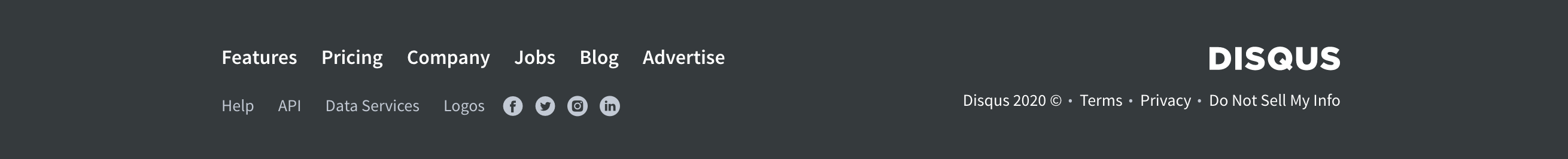 Disqus Footer component screenshot