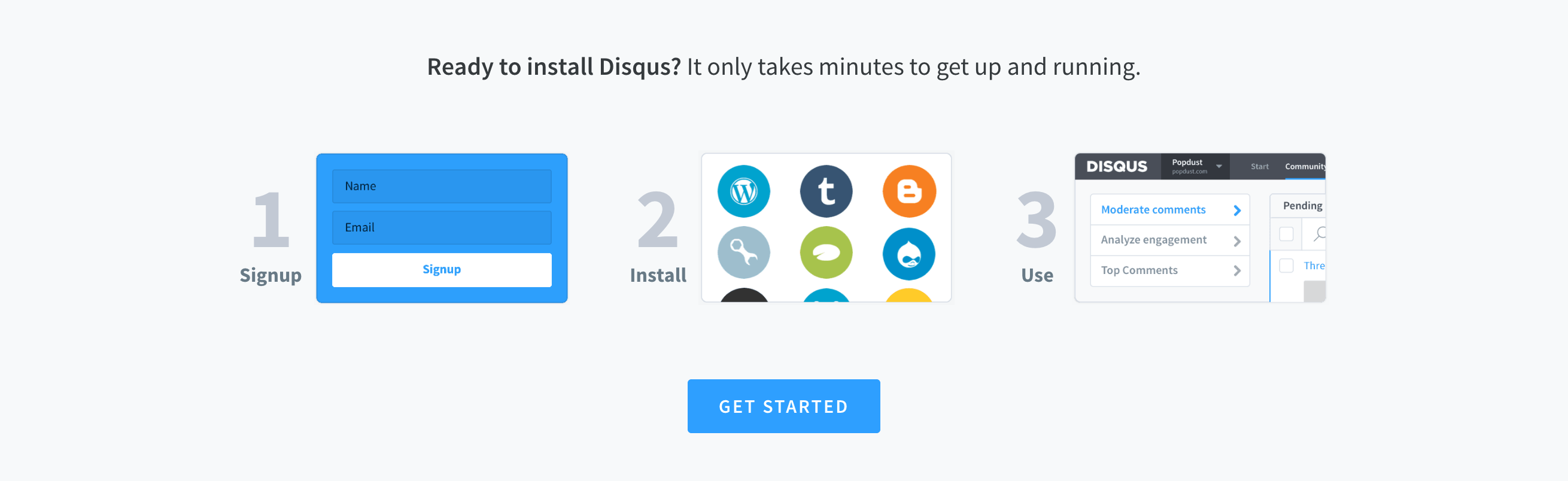 Disqus Steps component screenshot