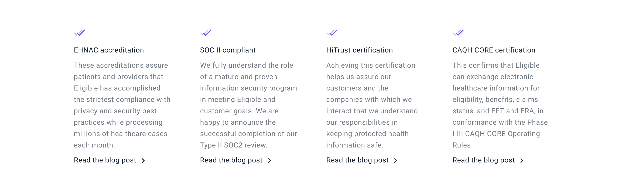 Eligible Blog component screenshot