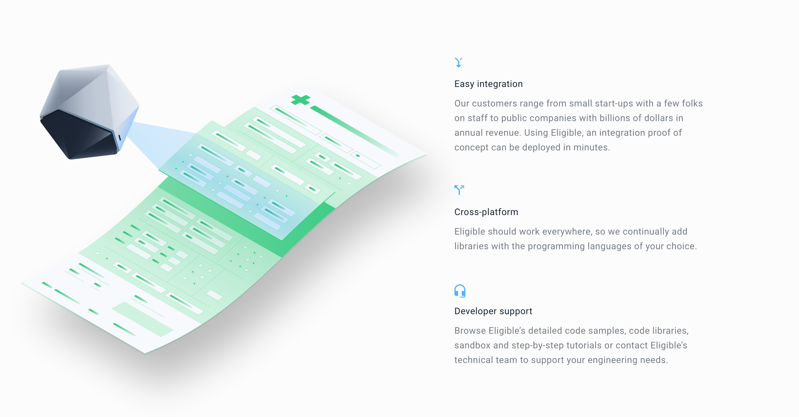 Eligible Feature component screenshot