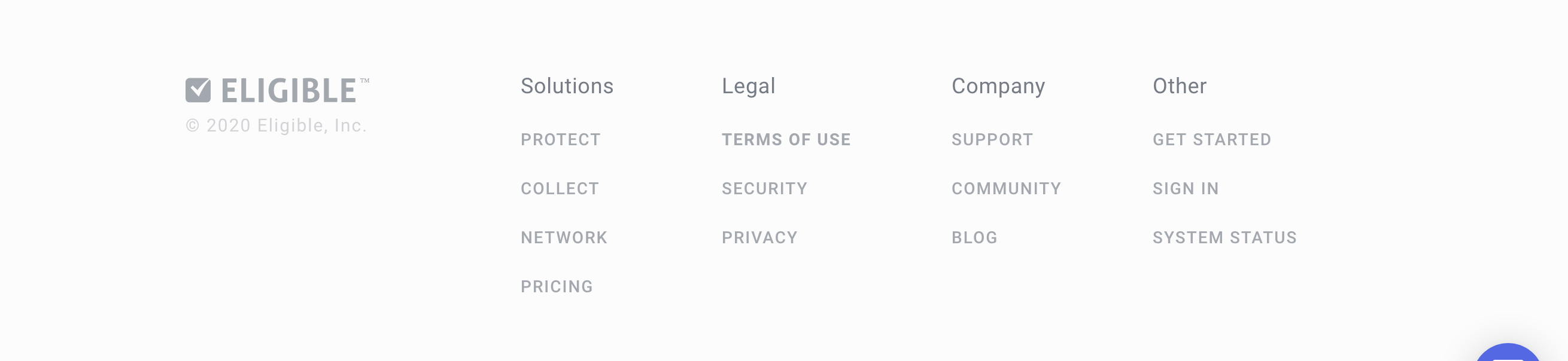 Eligible Footer component screenshot