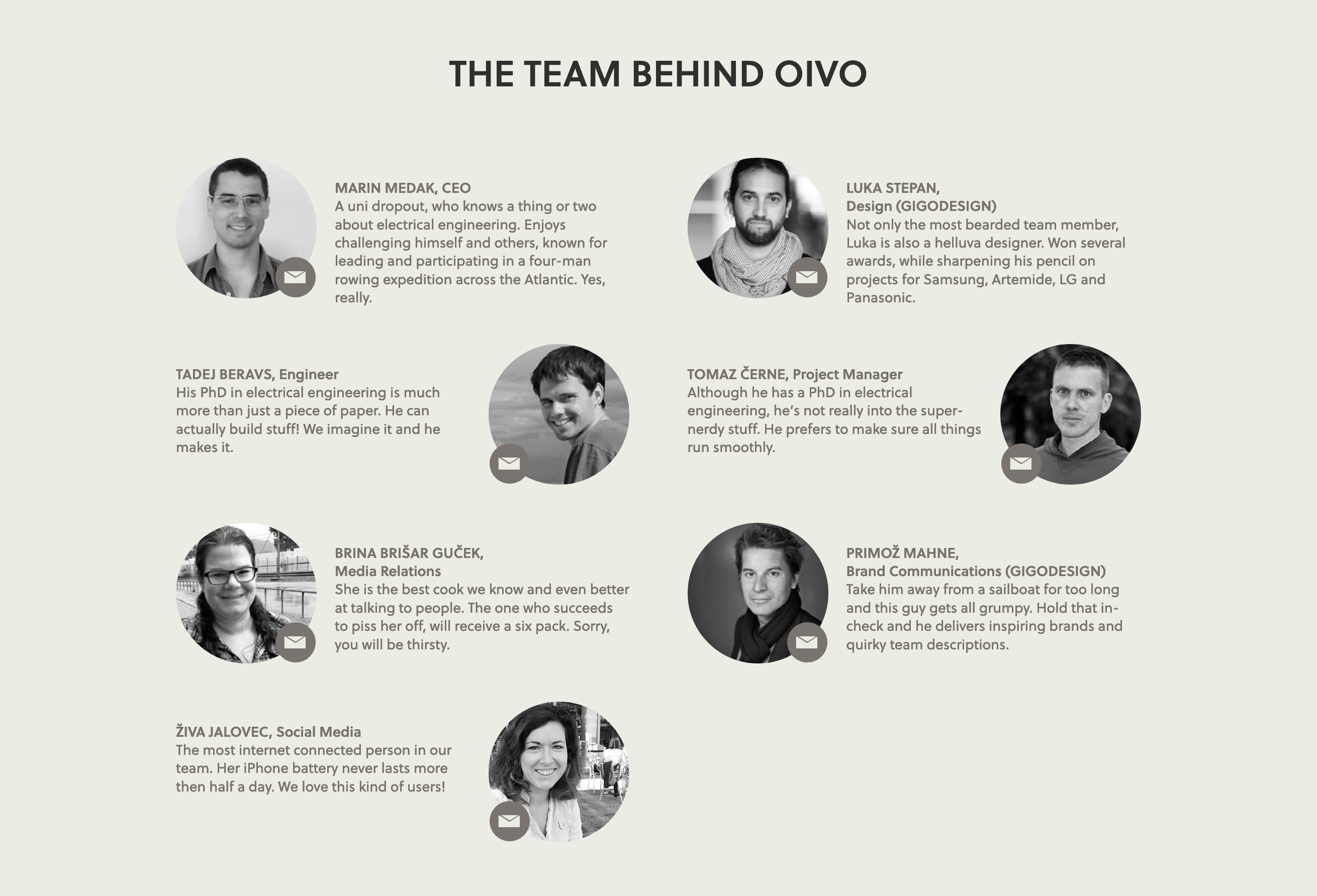 Oivo Team component screenshot