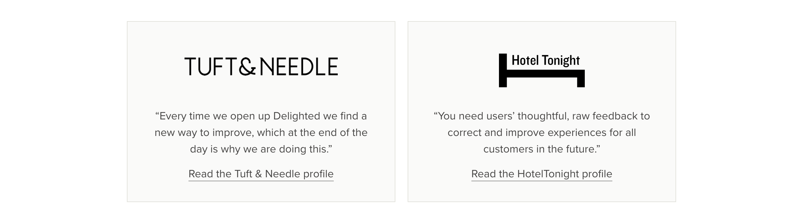 Delighted Testimonial component screenshot