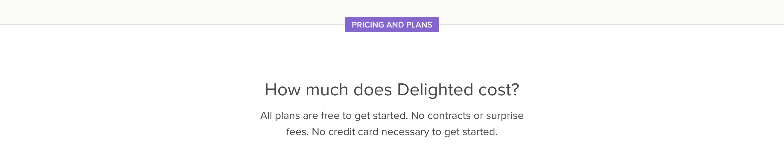 Delighted Pricing component screenshot
