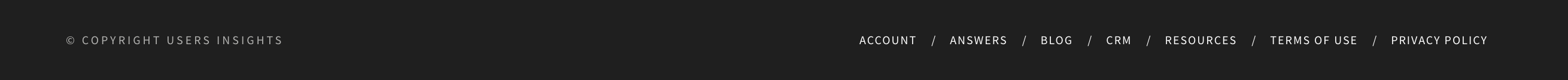 Usersinsights Footer component screenshot