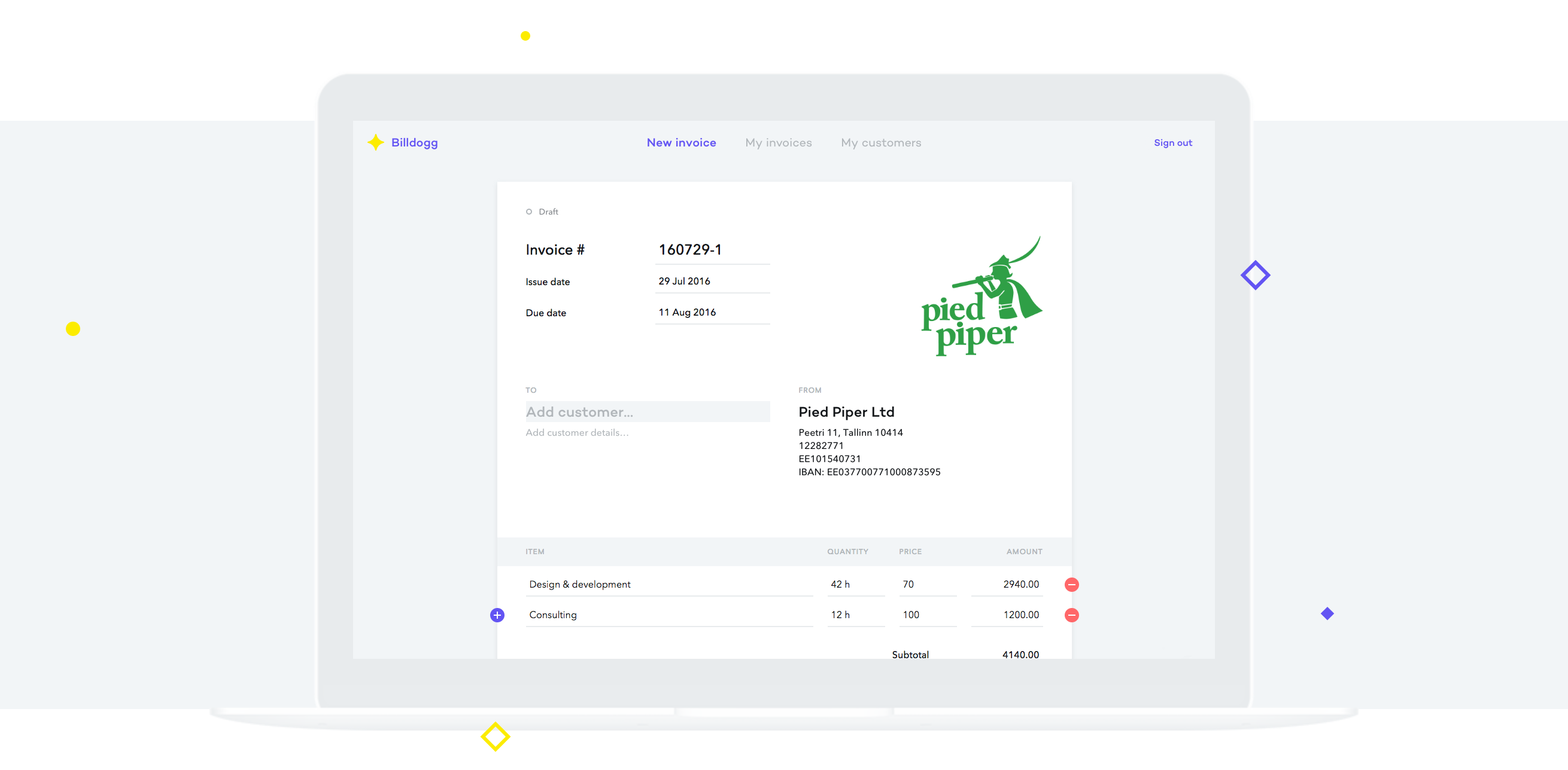 Billdogg Feature component screenshot