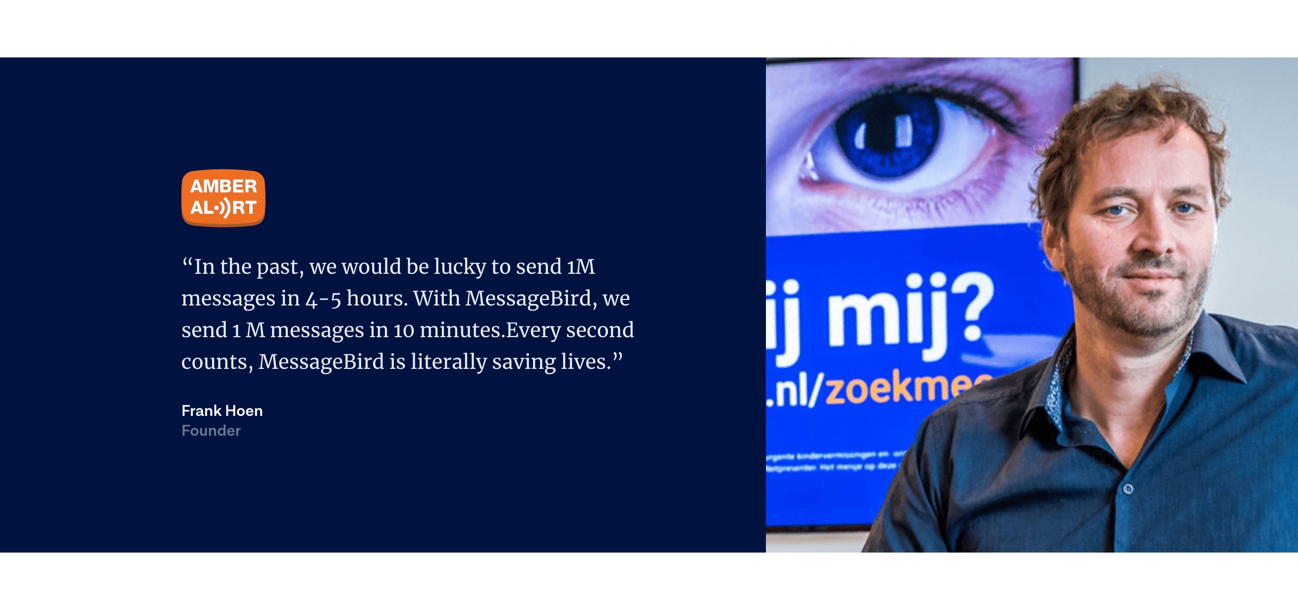Messagebird Testimonial component screenshot