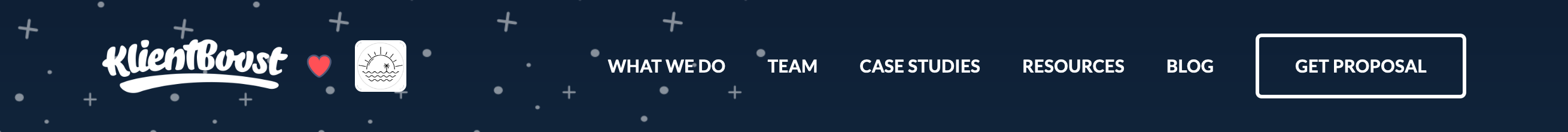 Klientboost Header component screenshot