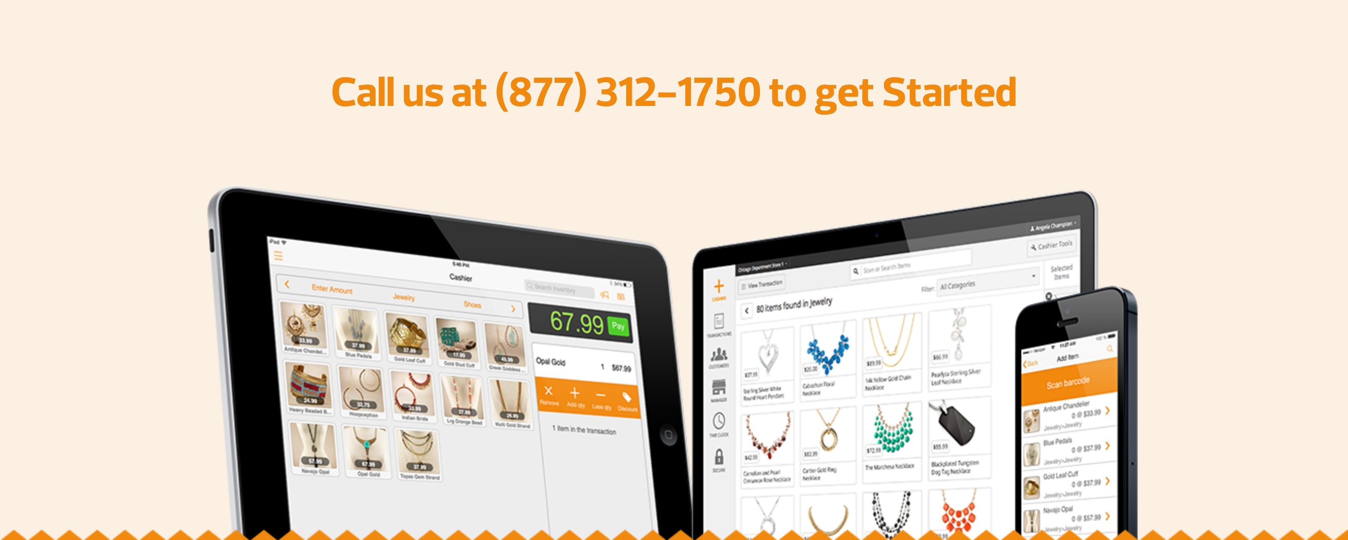 Cashierlive Contact component screenshot