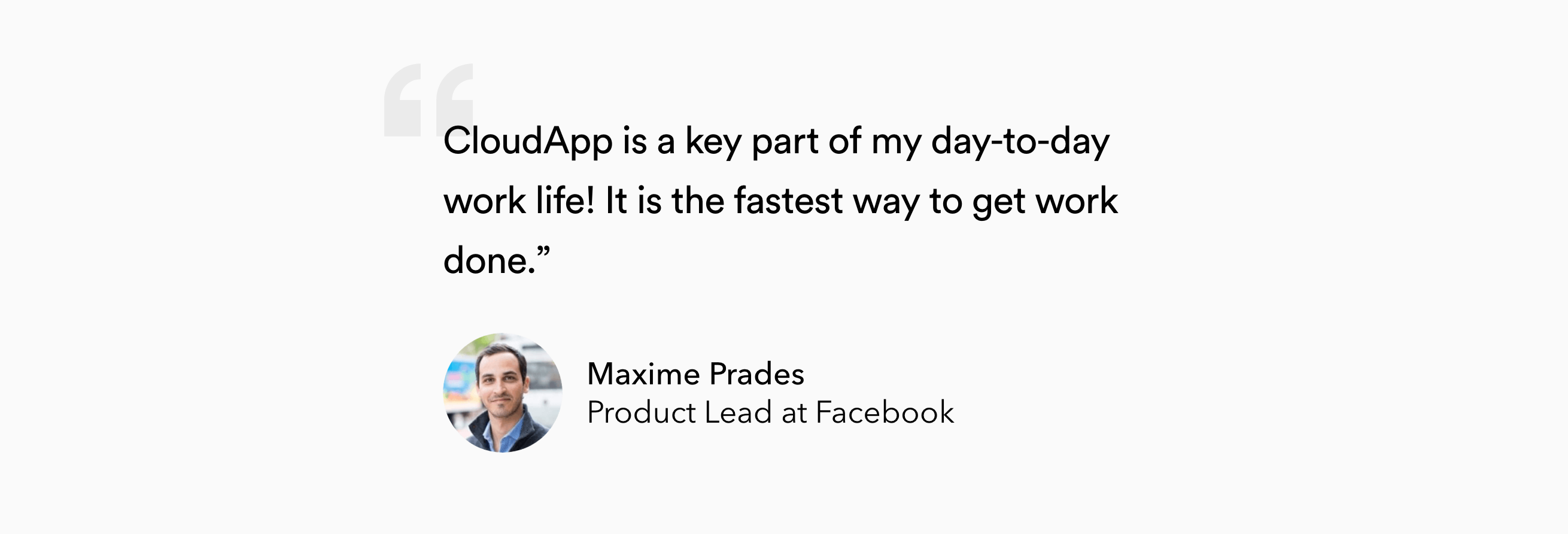 Getcloudapp Testimonial component screenshot