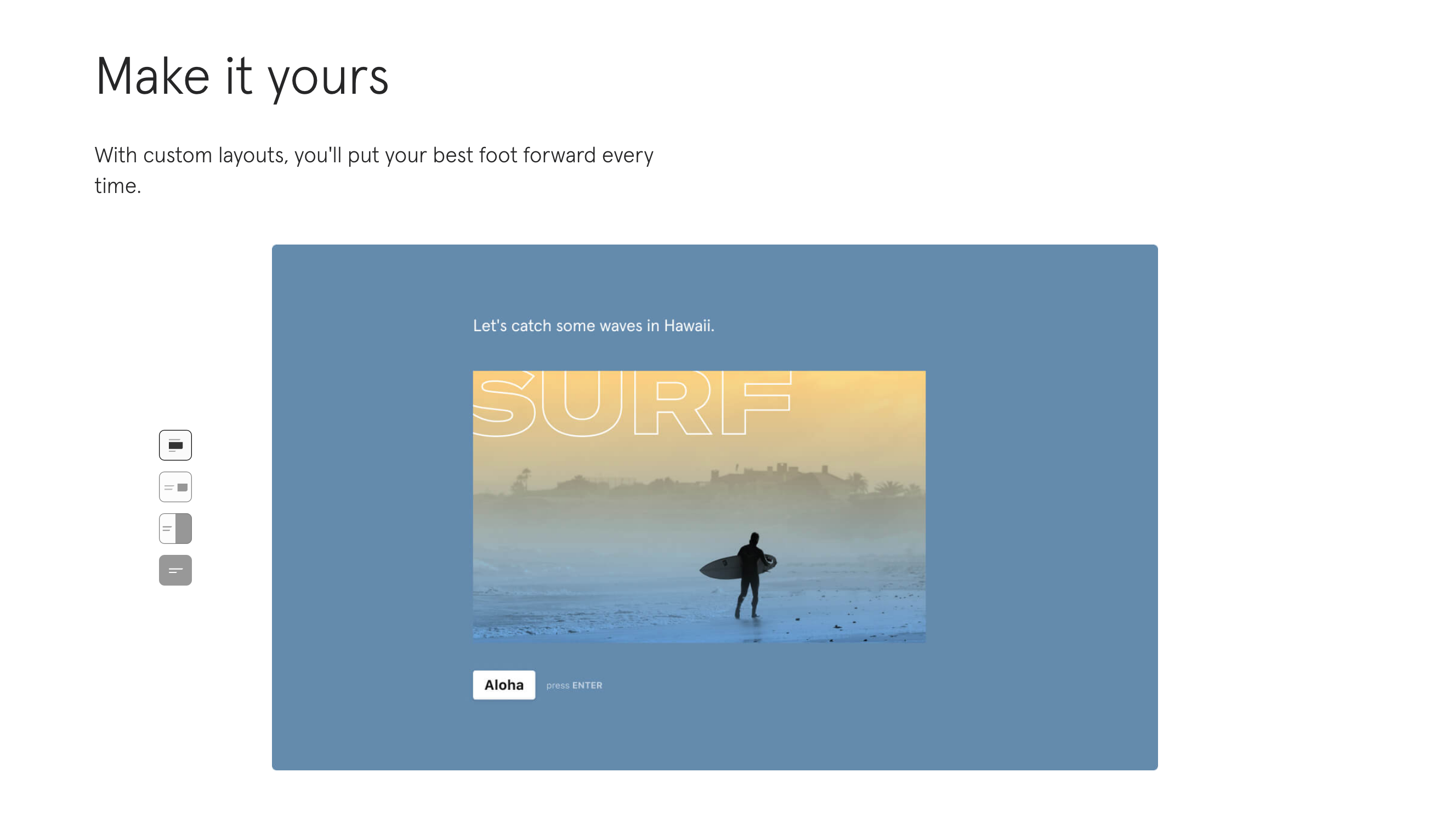 Typeform Feature component screenshot