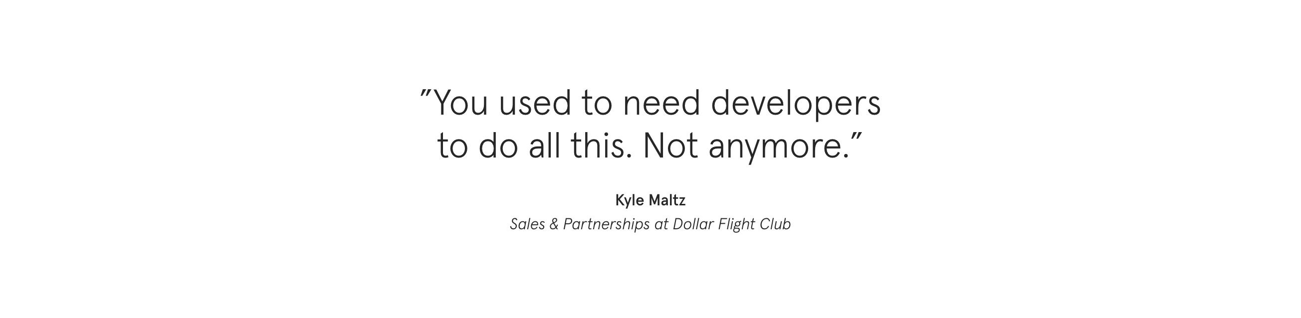 Typeform Testimonial component screenshot
