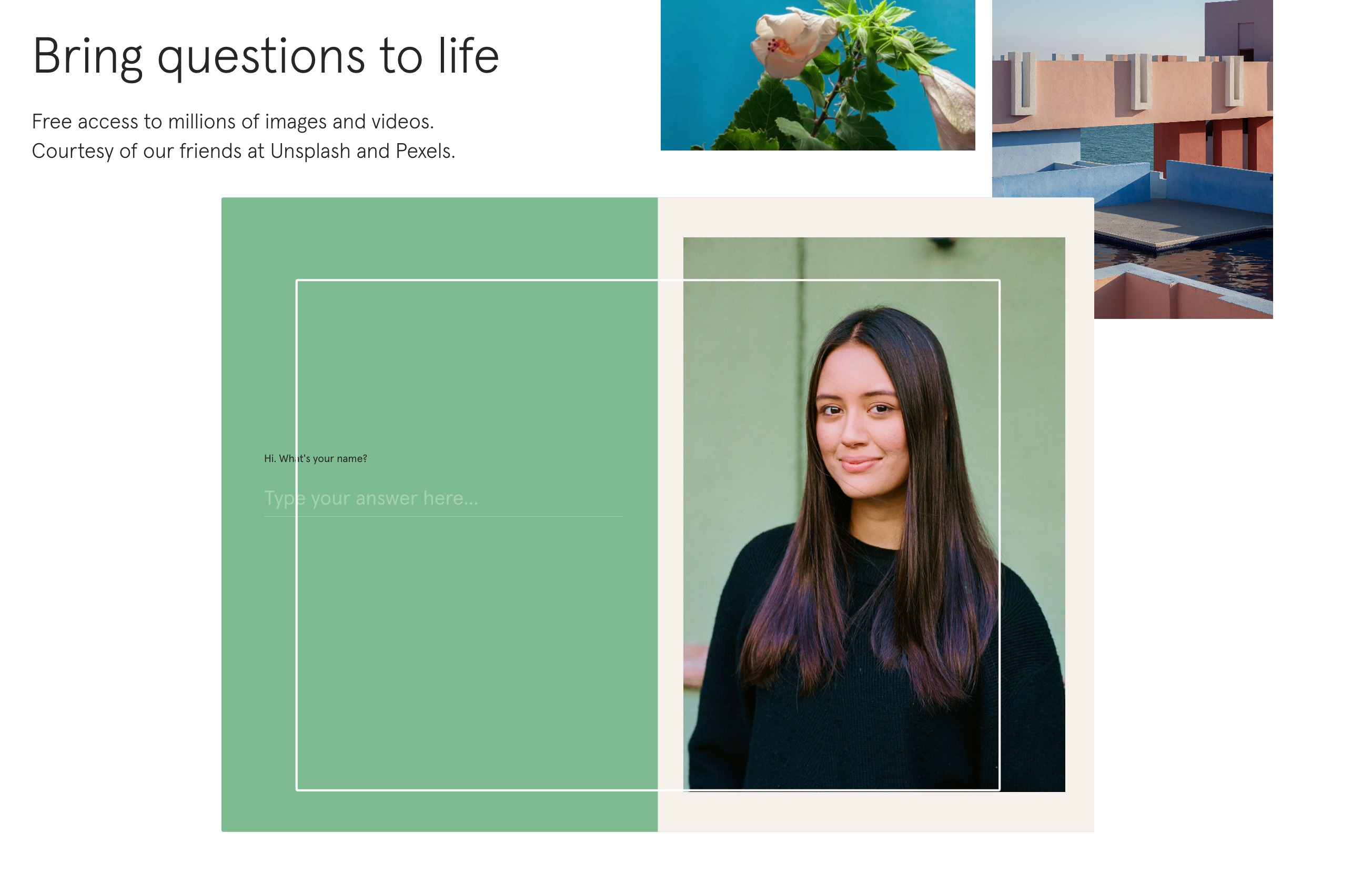 Typeform Feature component screenshot