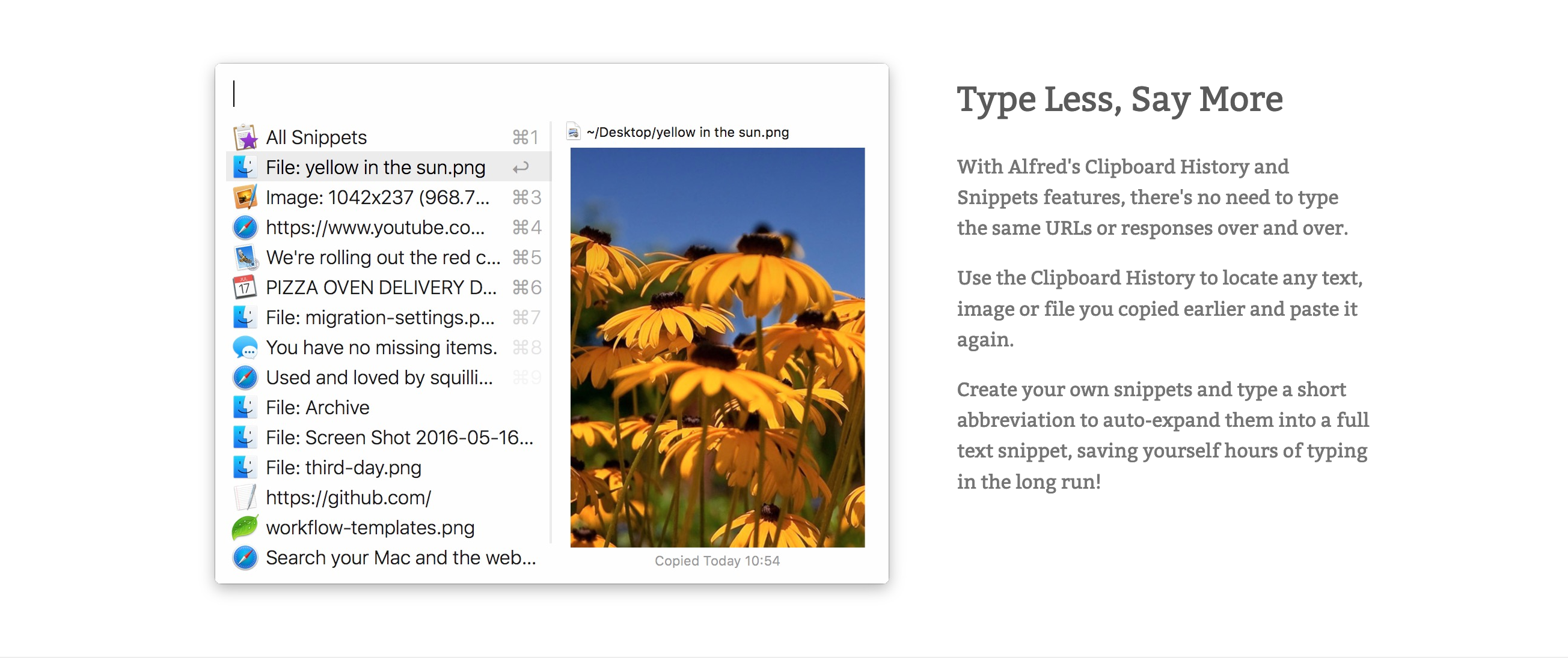 Alfred Feature component screenshot