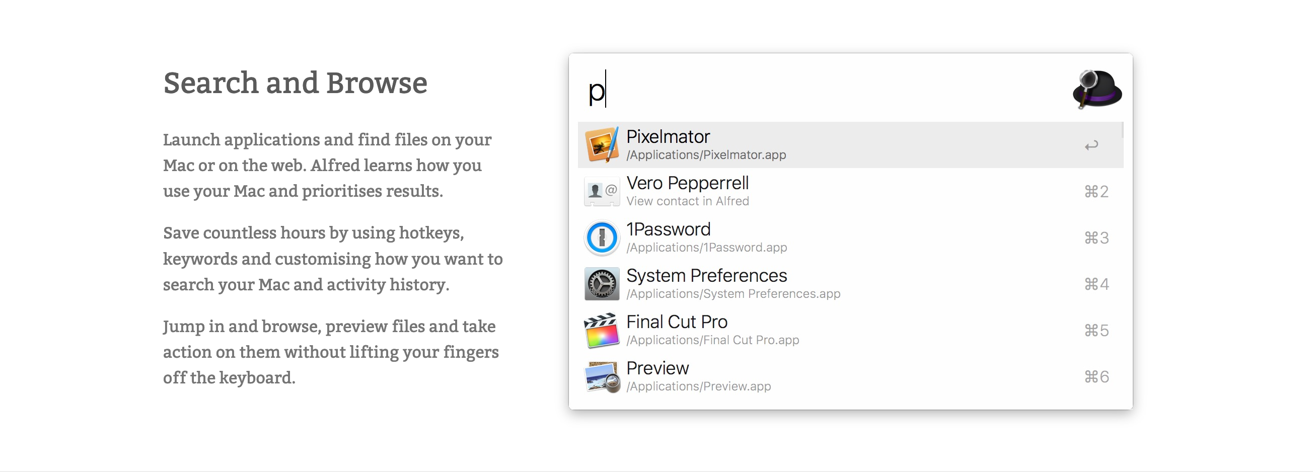 Alfred Feature component screenshot