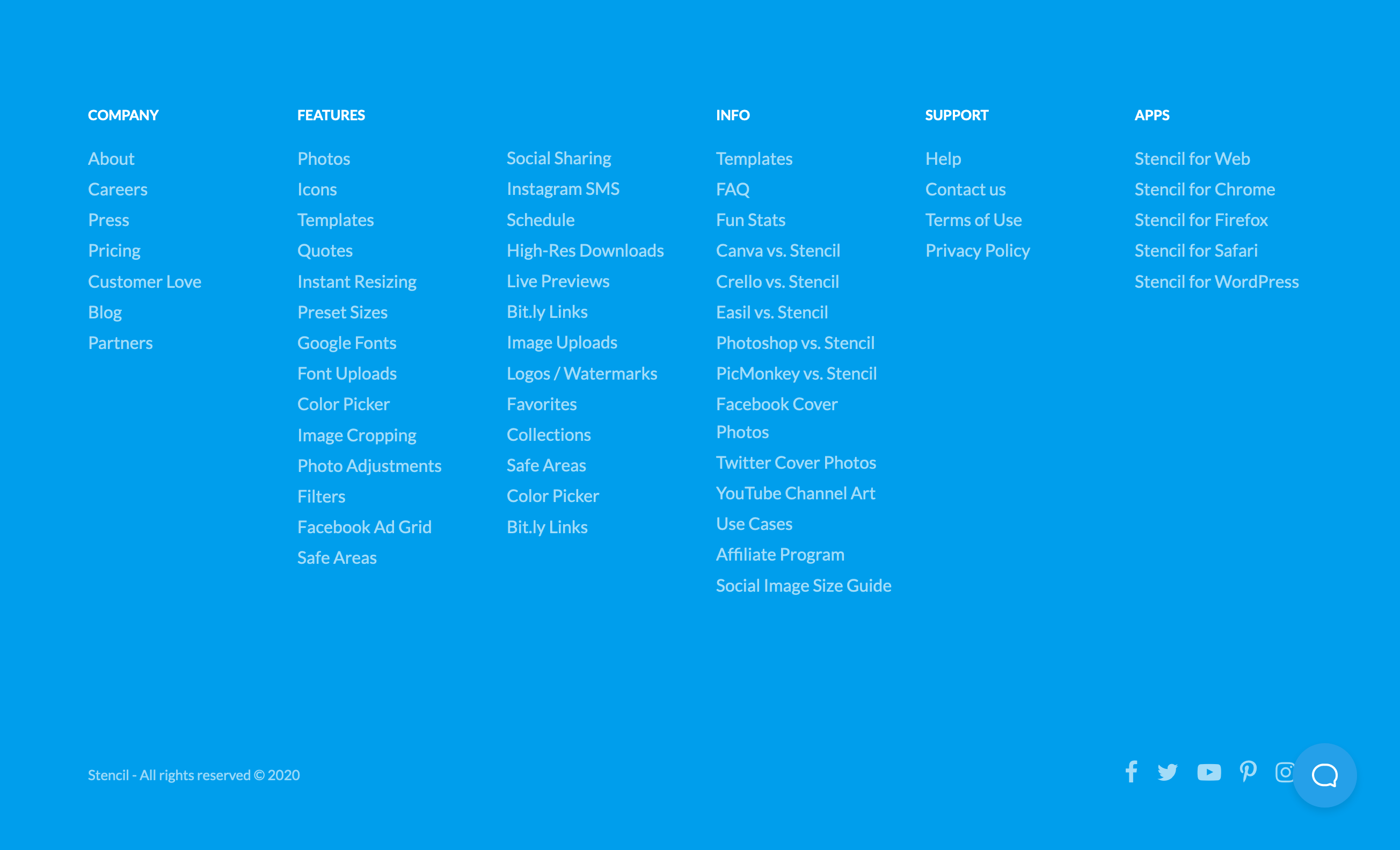 Stencil Footer component screenshot