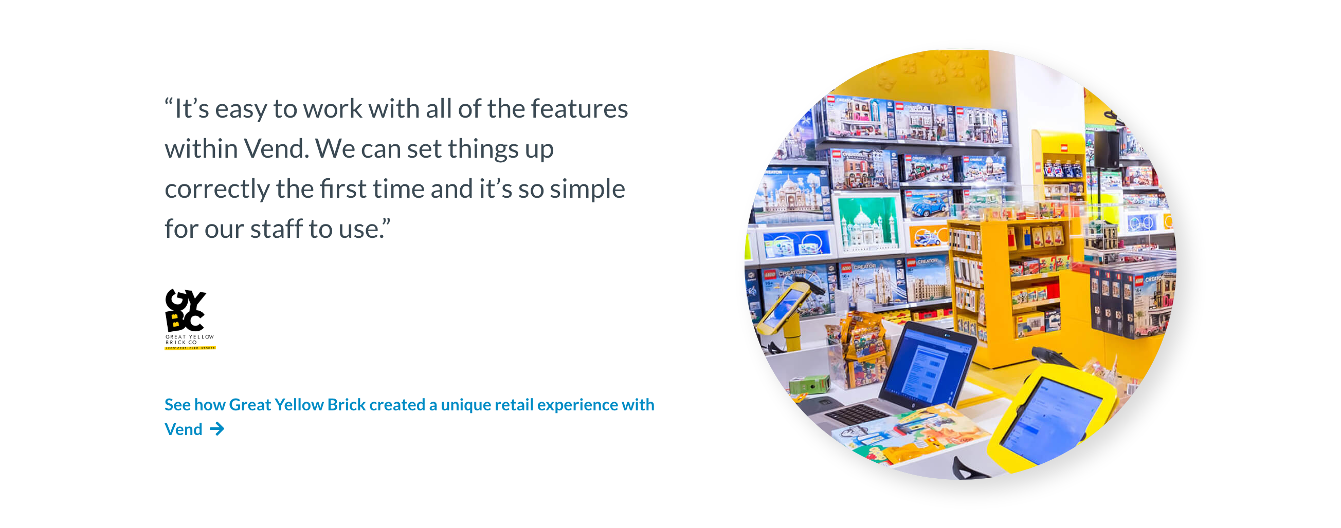Vendhq Testimonial component screenshot