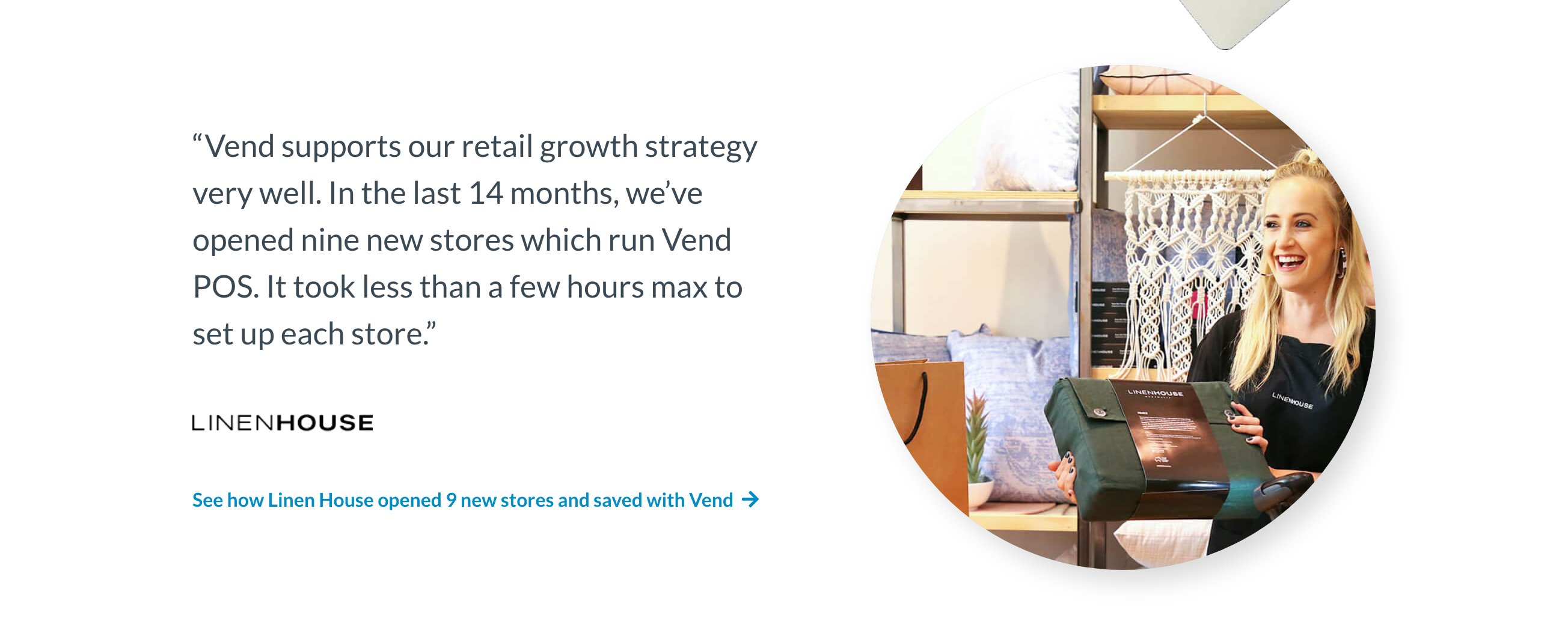 Vendhq Testimonial component screenshot