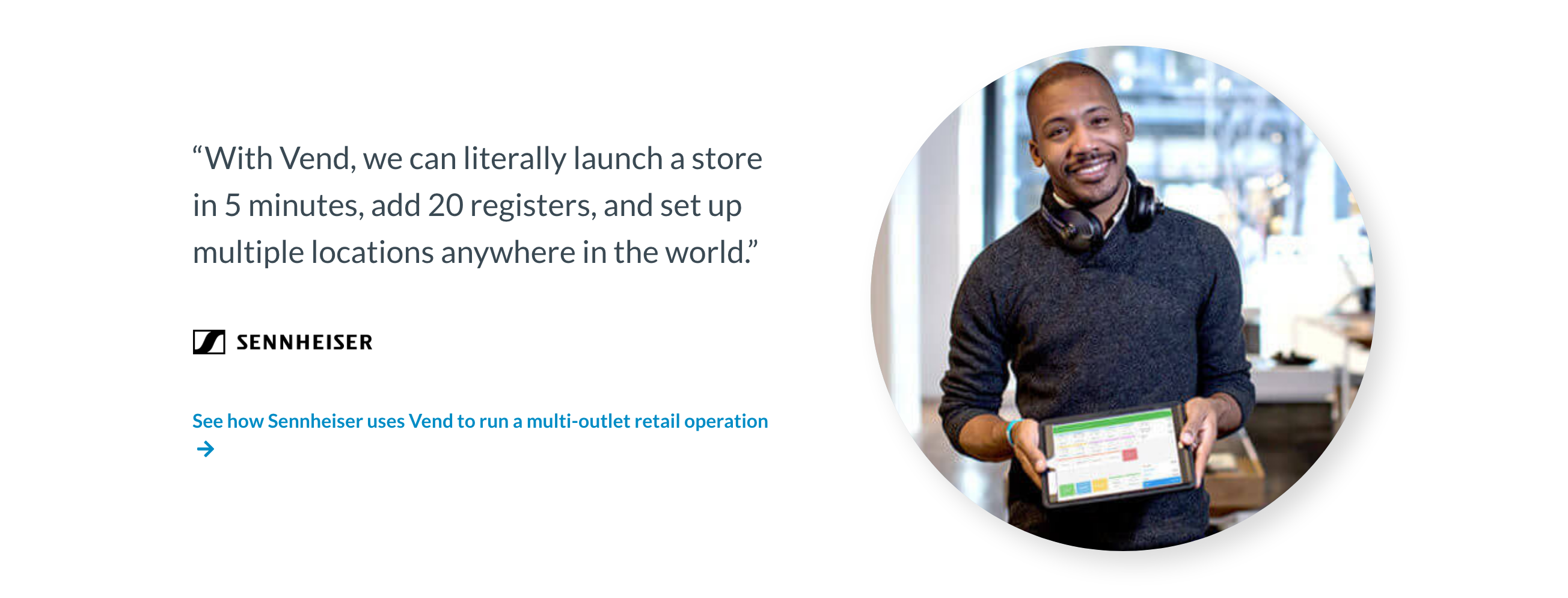 Vendhq Testimonial component screenshot
