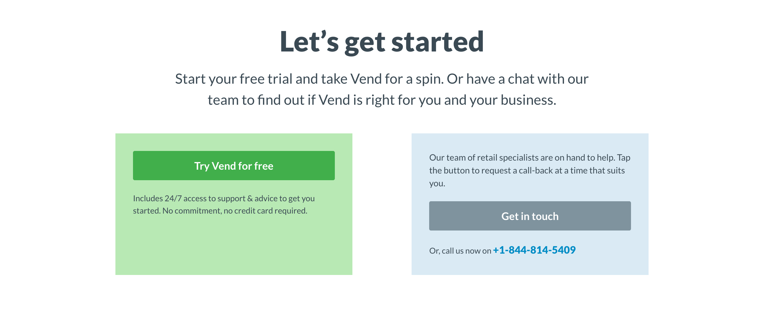 Vendhq Call To Action component screenshot