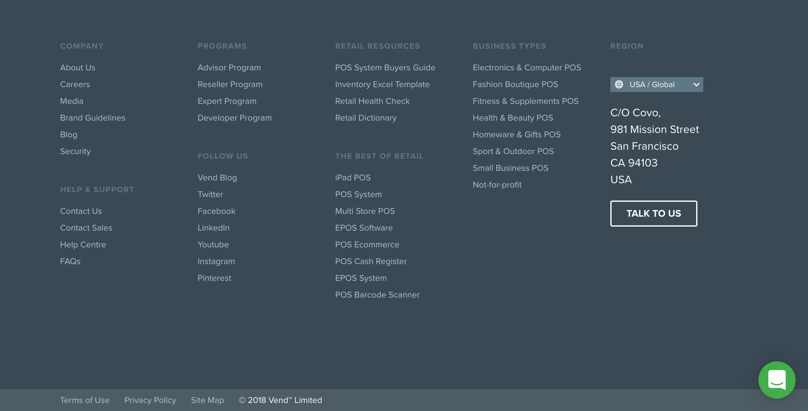 Vendhq Footer component screenshot