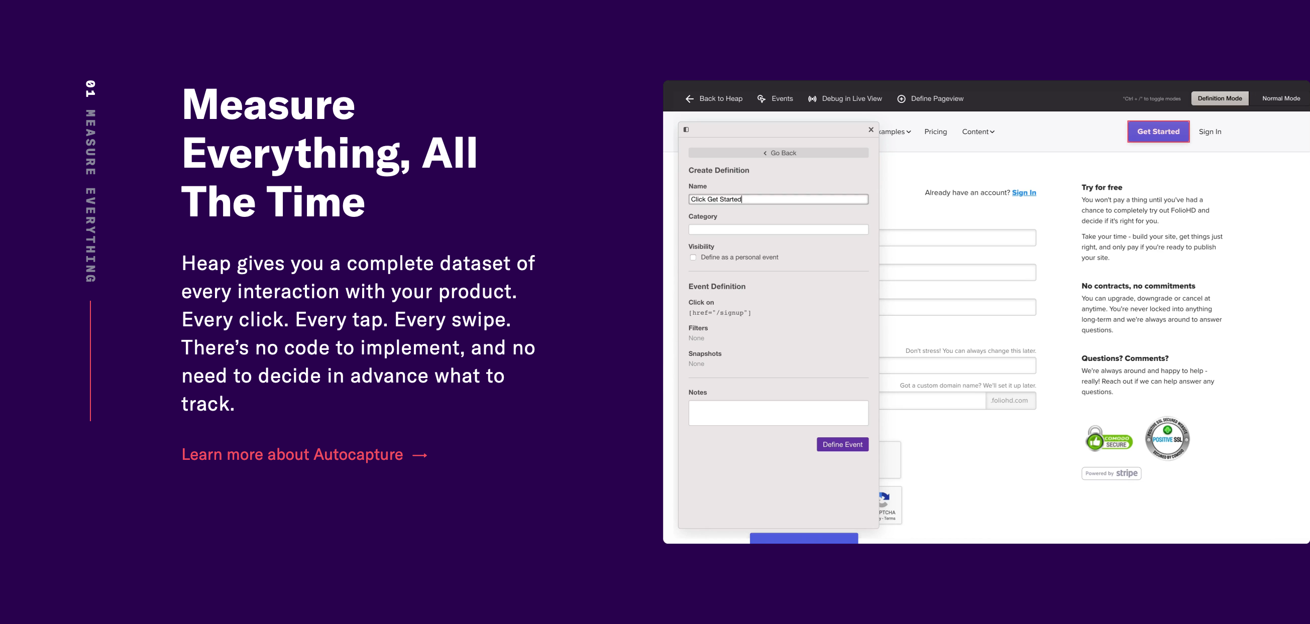 Heap Feature component screenshot