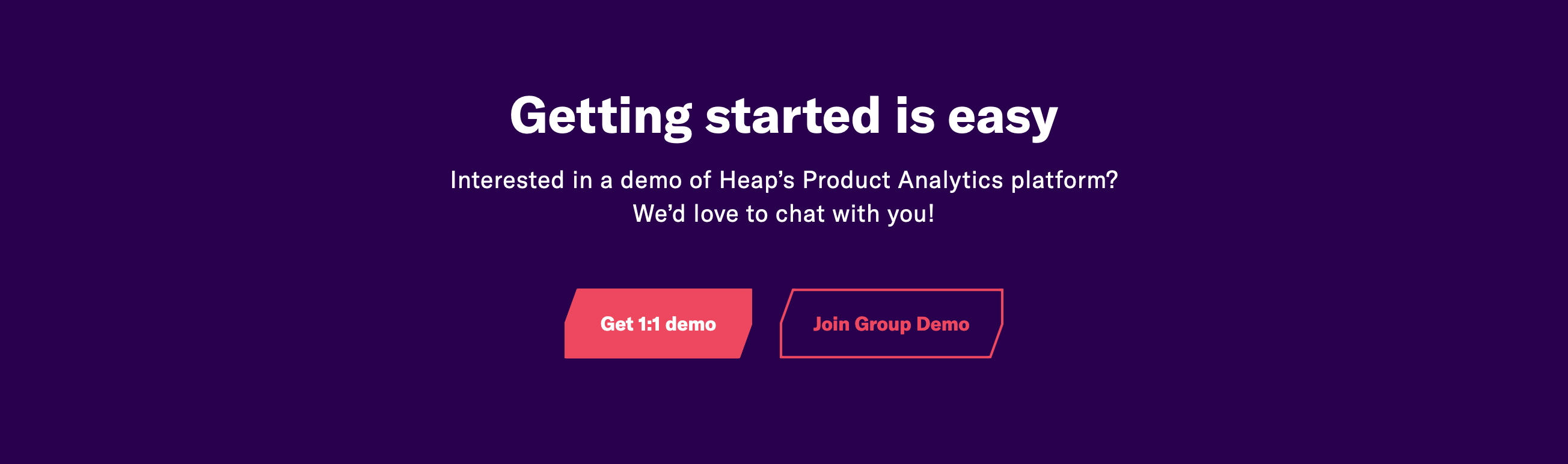 Heap Call To Action component screenshot