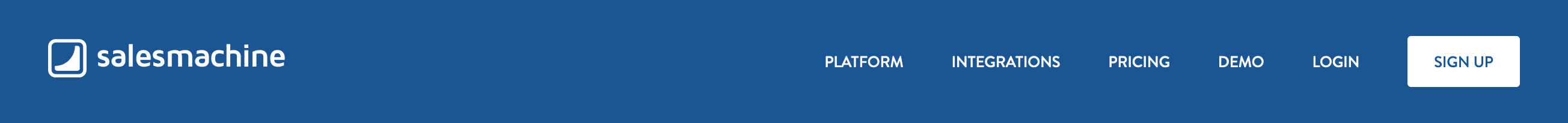 Salesmachine Header component screenshot
