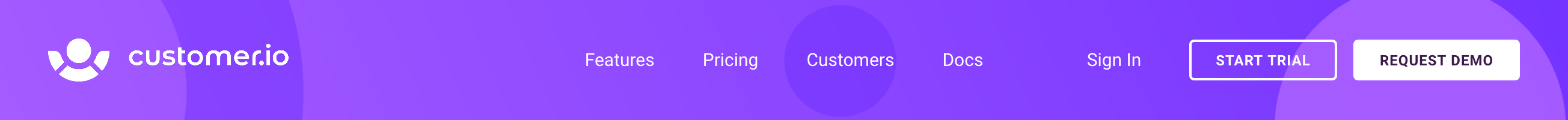Customer Header component screenshot