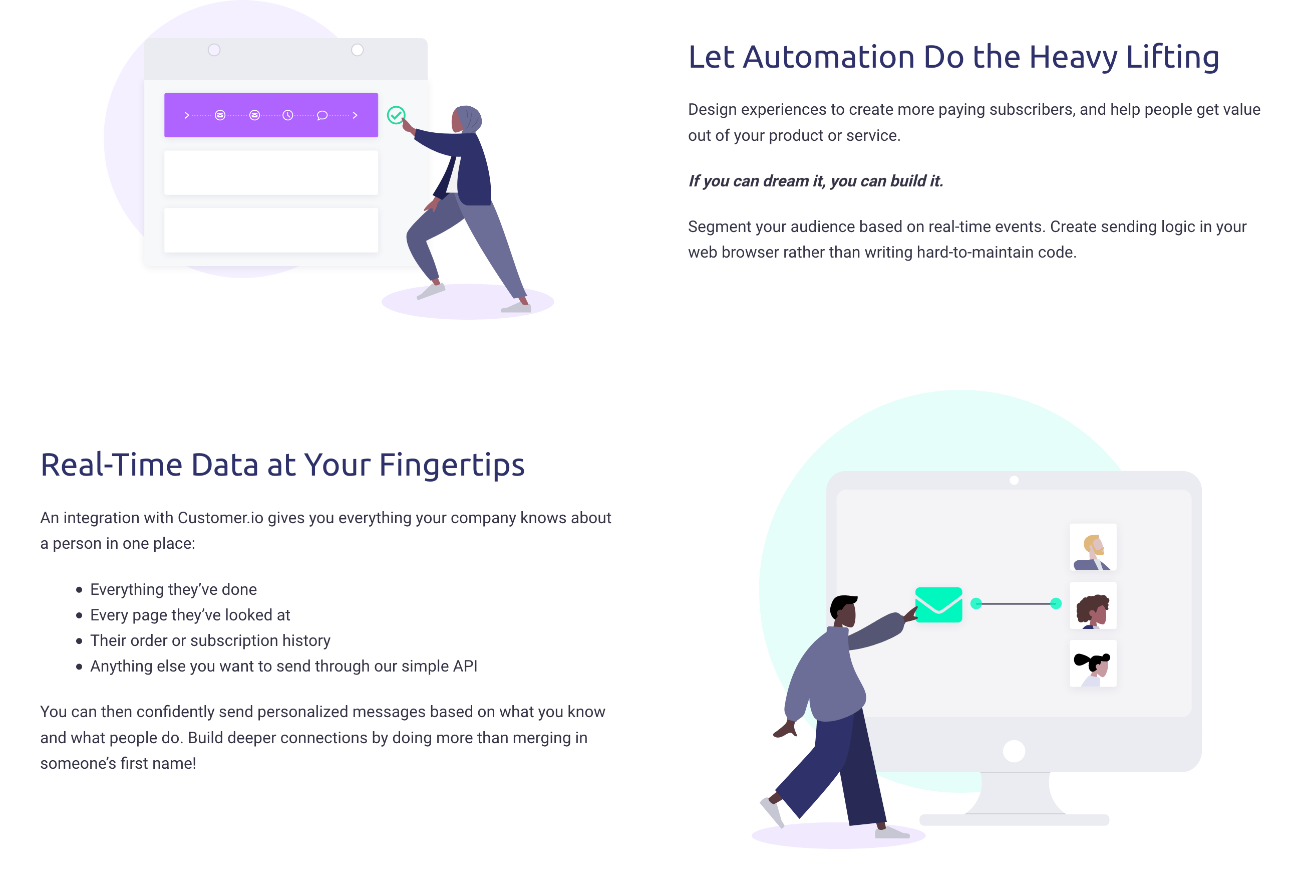 Customer Feature component screenshot