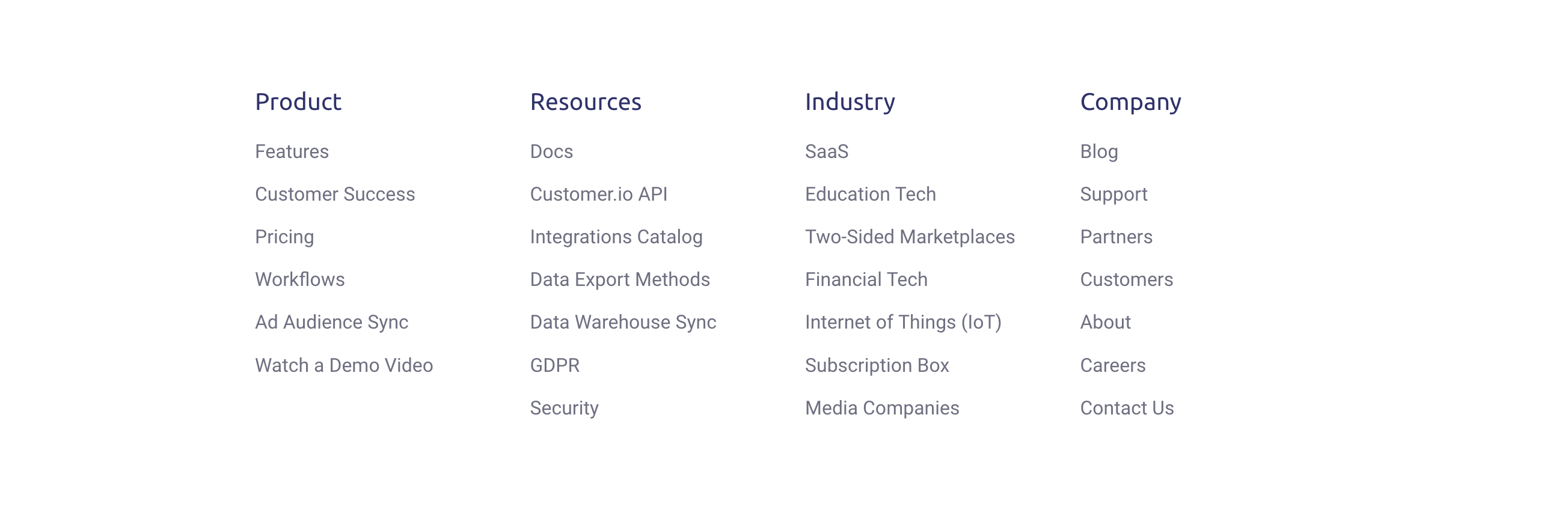 Customer Footer component screenshot
