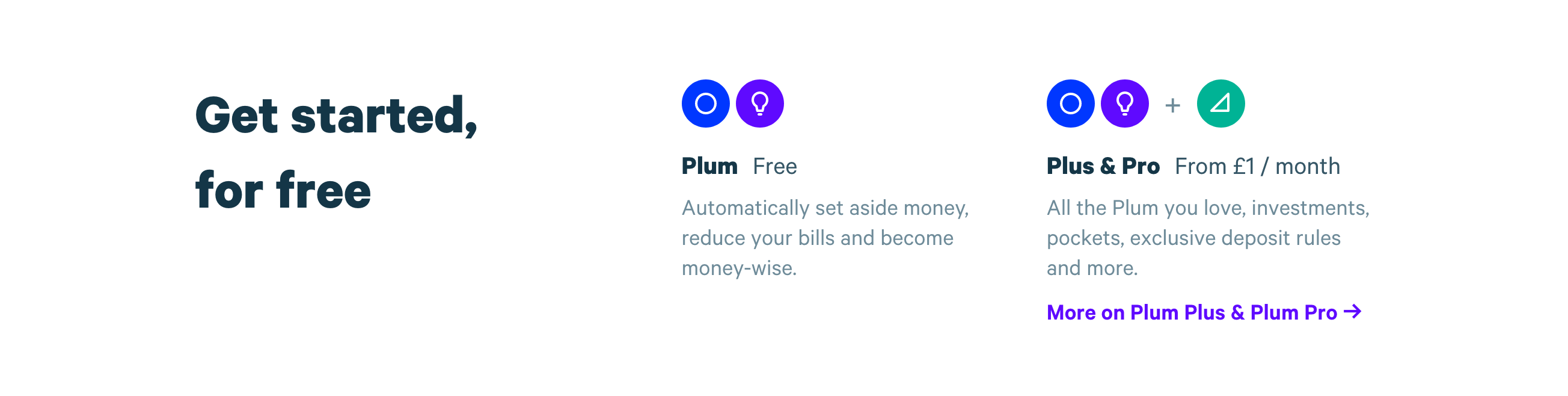 Plum Pricing component screenshot