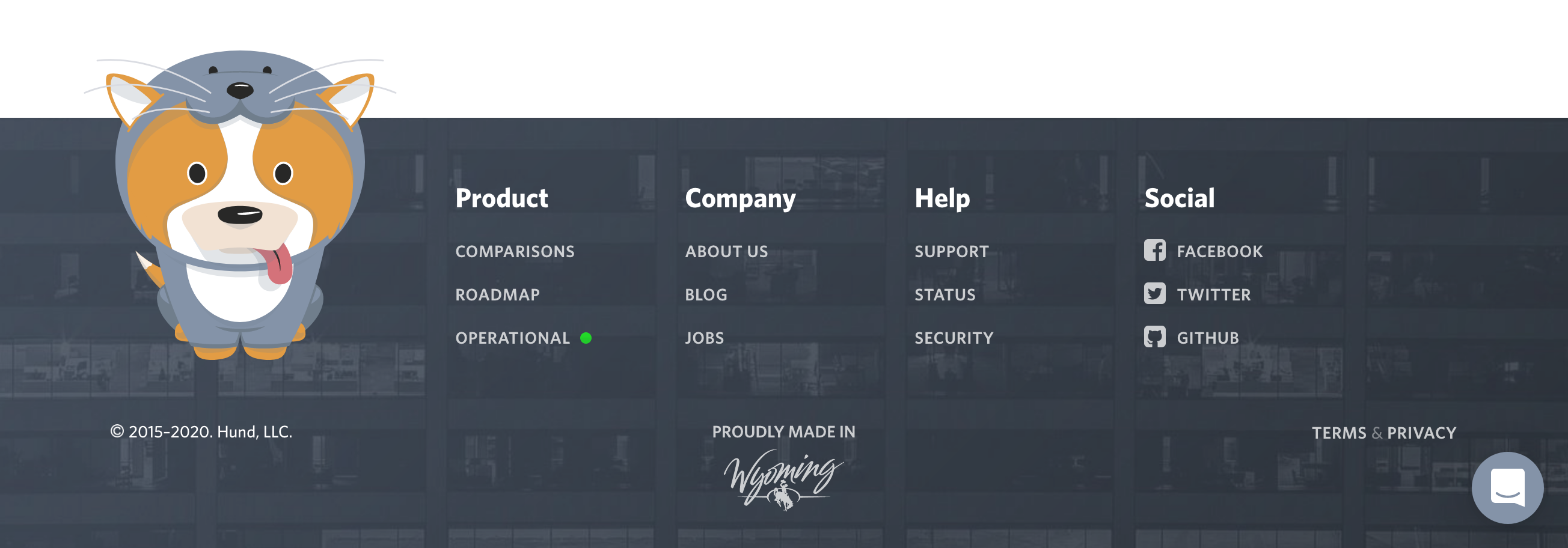 Hund Footer component screenshot