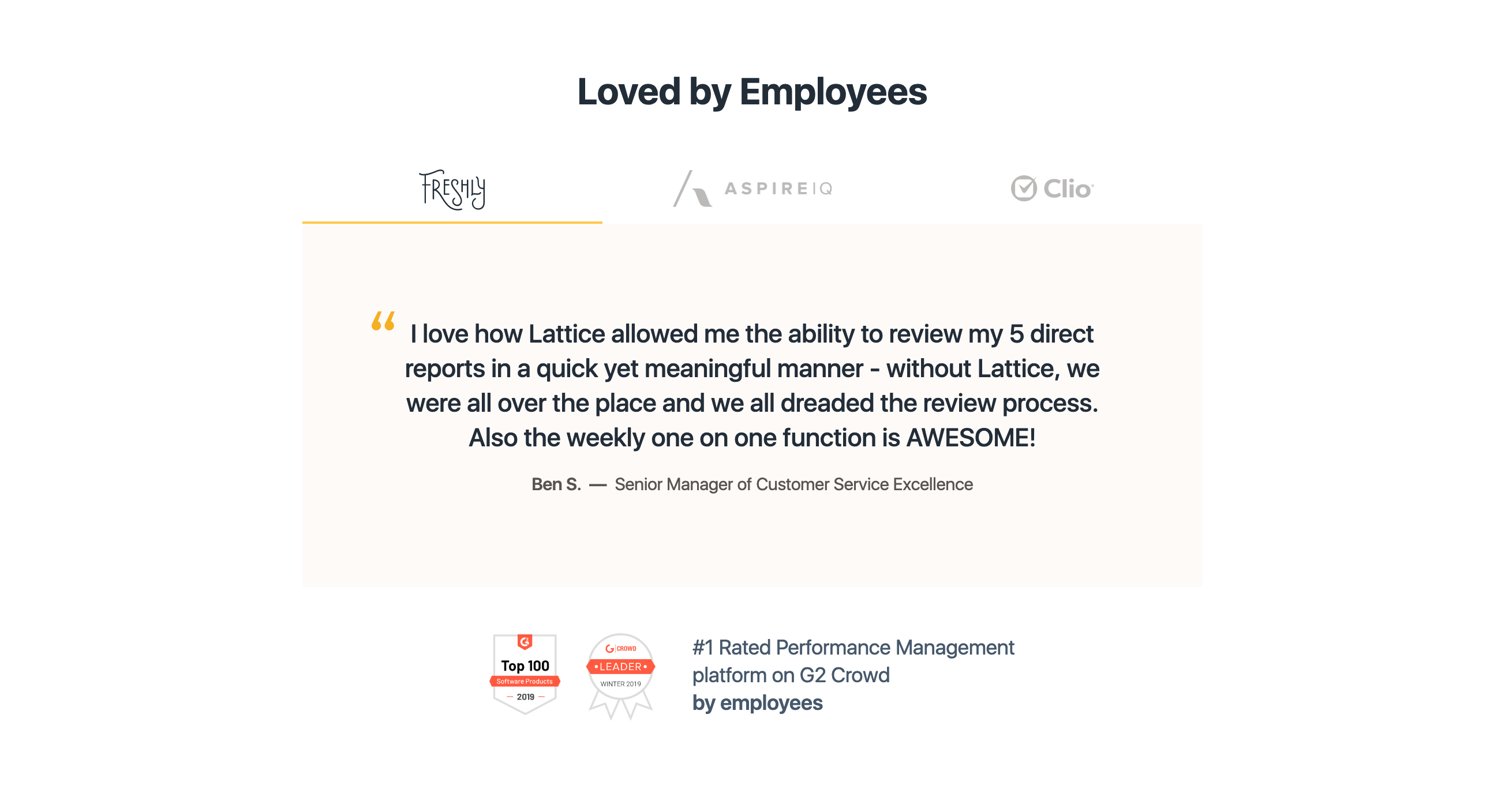 Latticehq Testimonial component screenshot