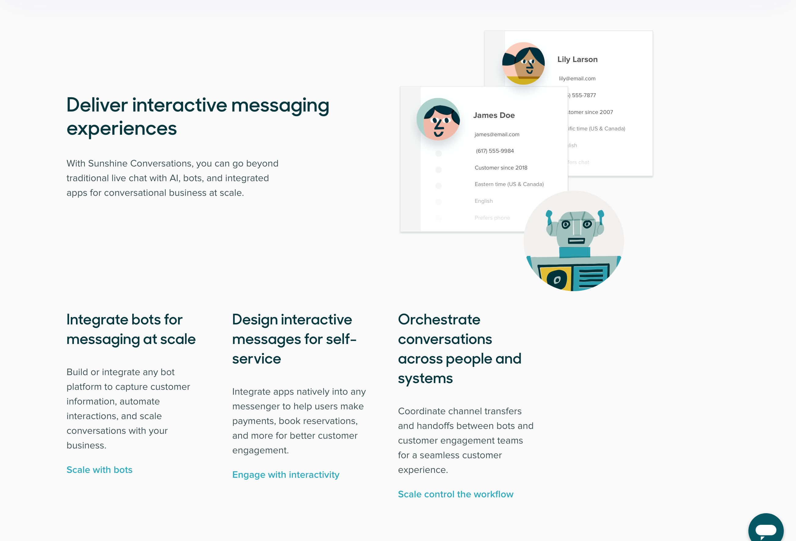 Smooch Feature component screenshot