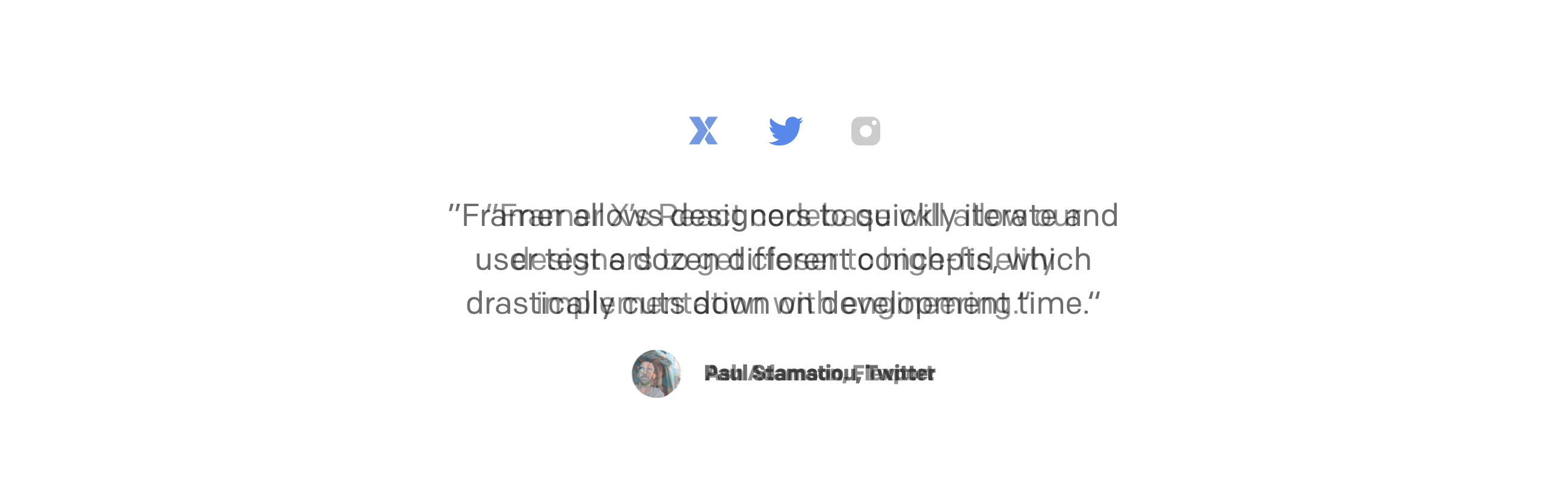 Framer Testimonial component screenshot