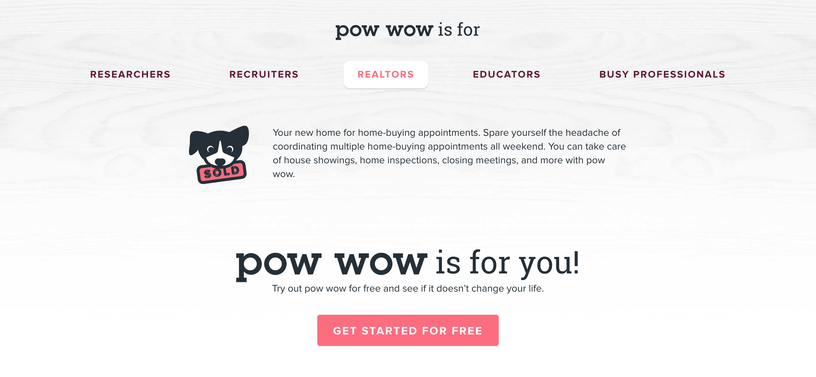 Usepowwow Audience component screenshot
