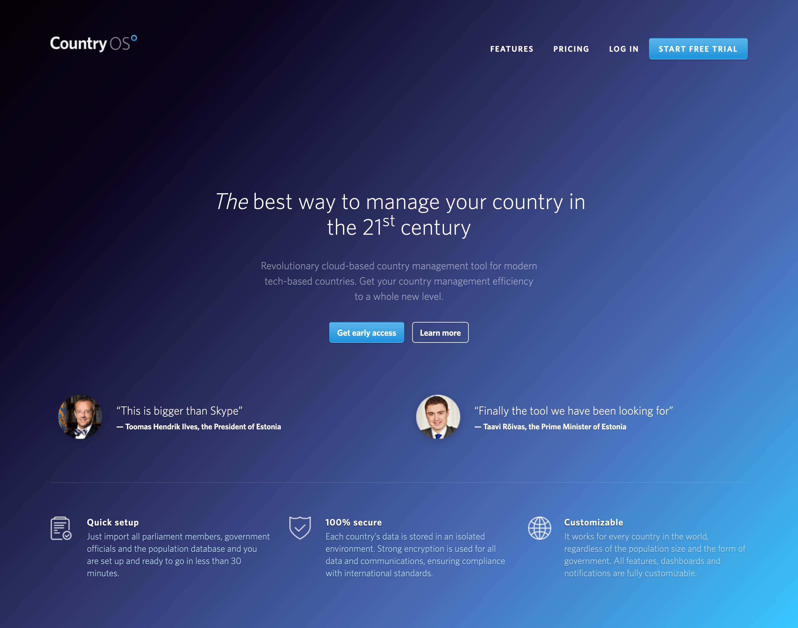 Countryos  component screenshot