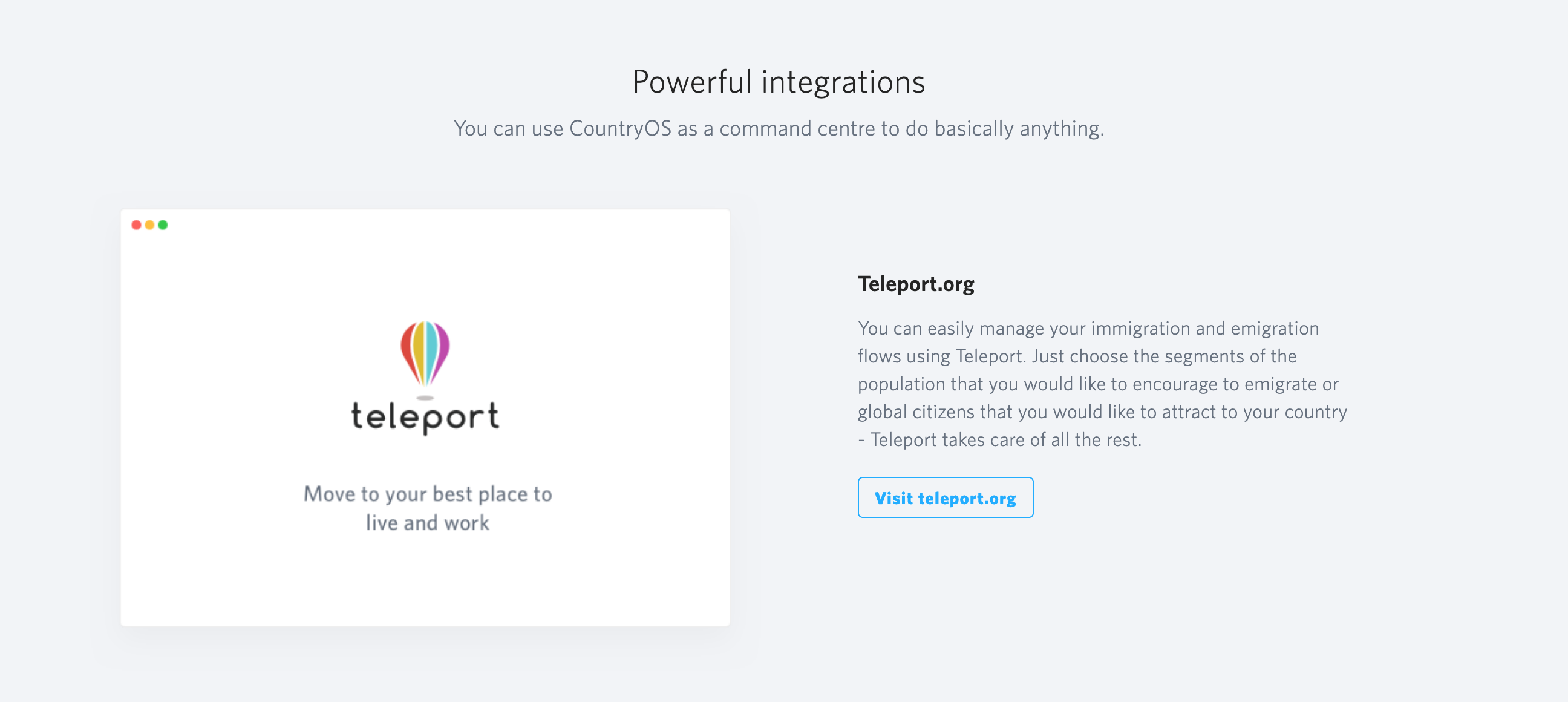 Countryos  component screenshot