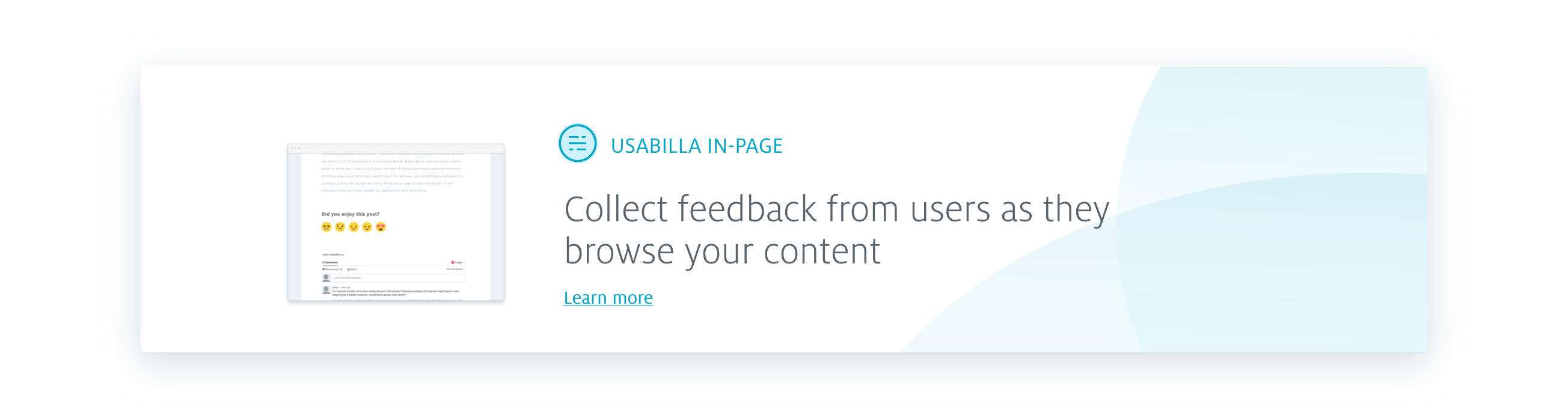 Usabilla  component screenshot