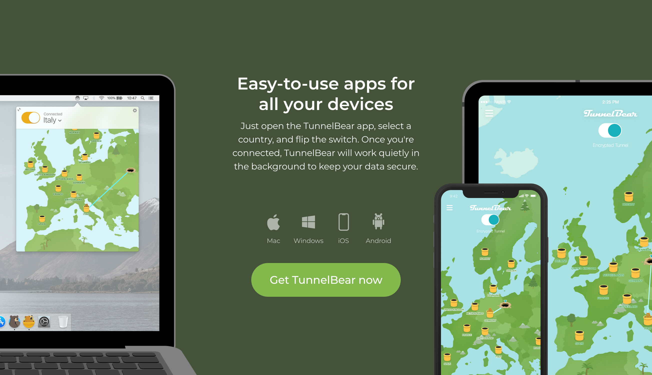 Tunnelbear  component screenshot